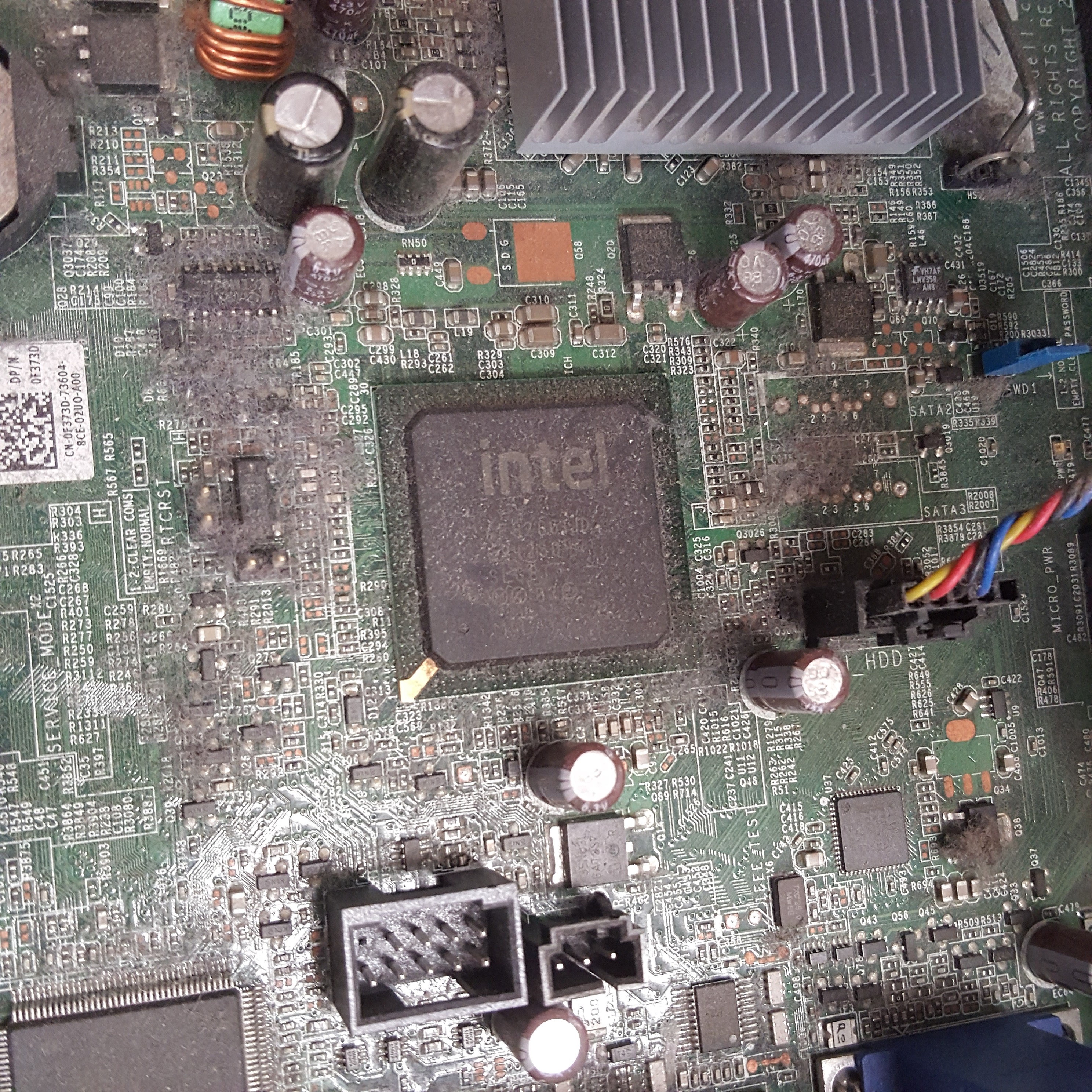 Image of the GPU from a Dell Optiplex 760 system unit.