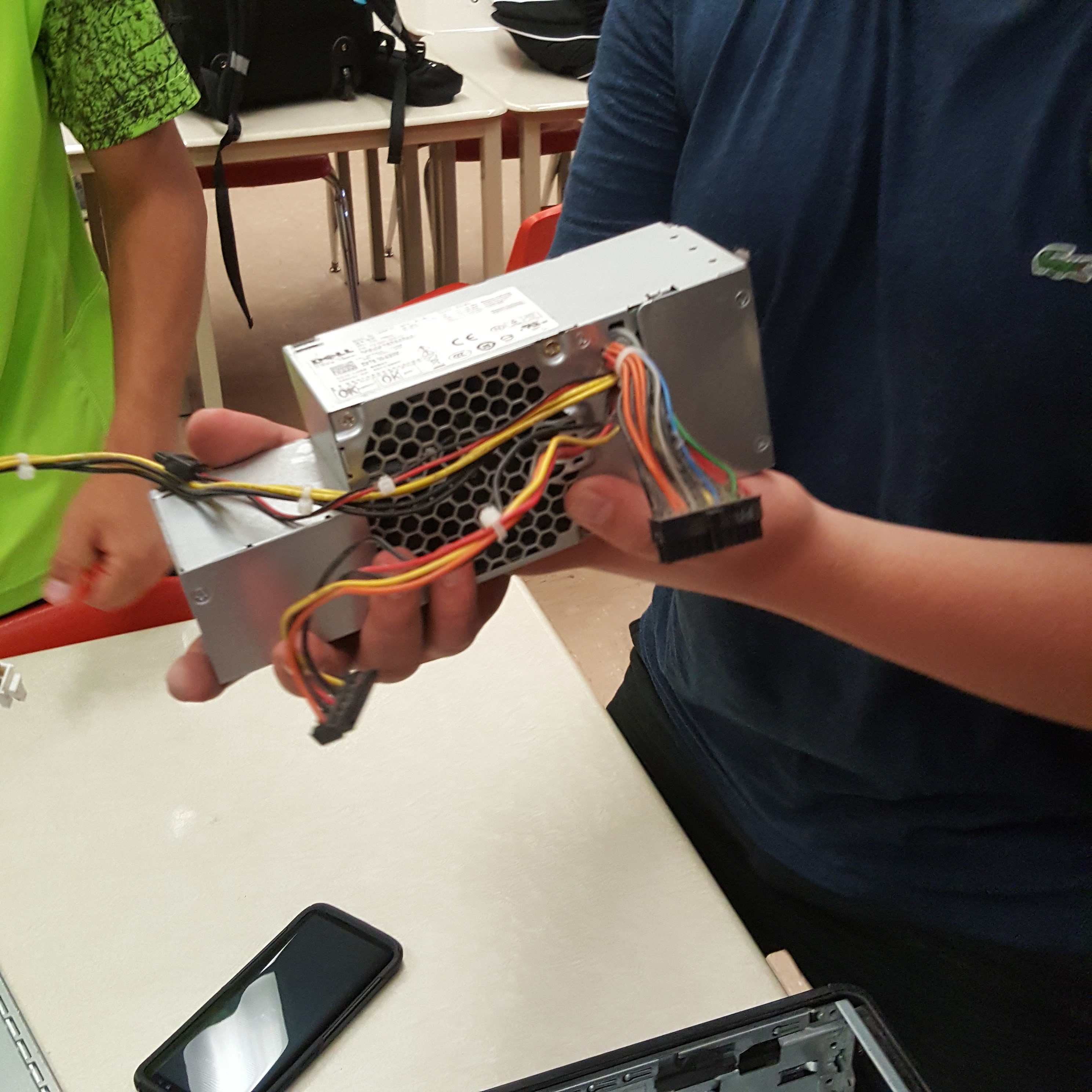 Image of the PSU from a Dell Optiplex 760 system unit.