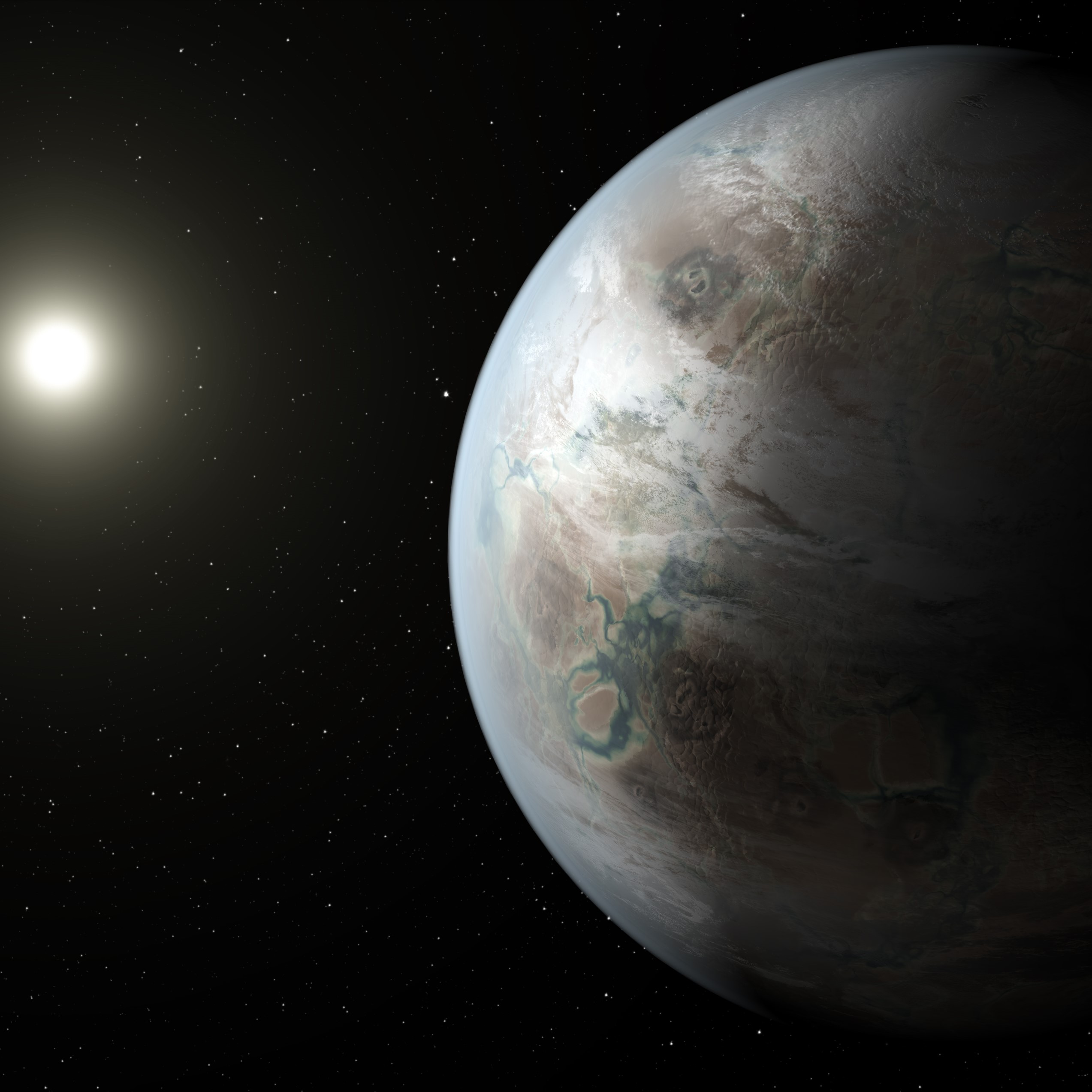 Satellite image of an recently discovered planet.